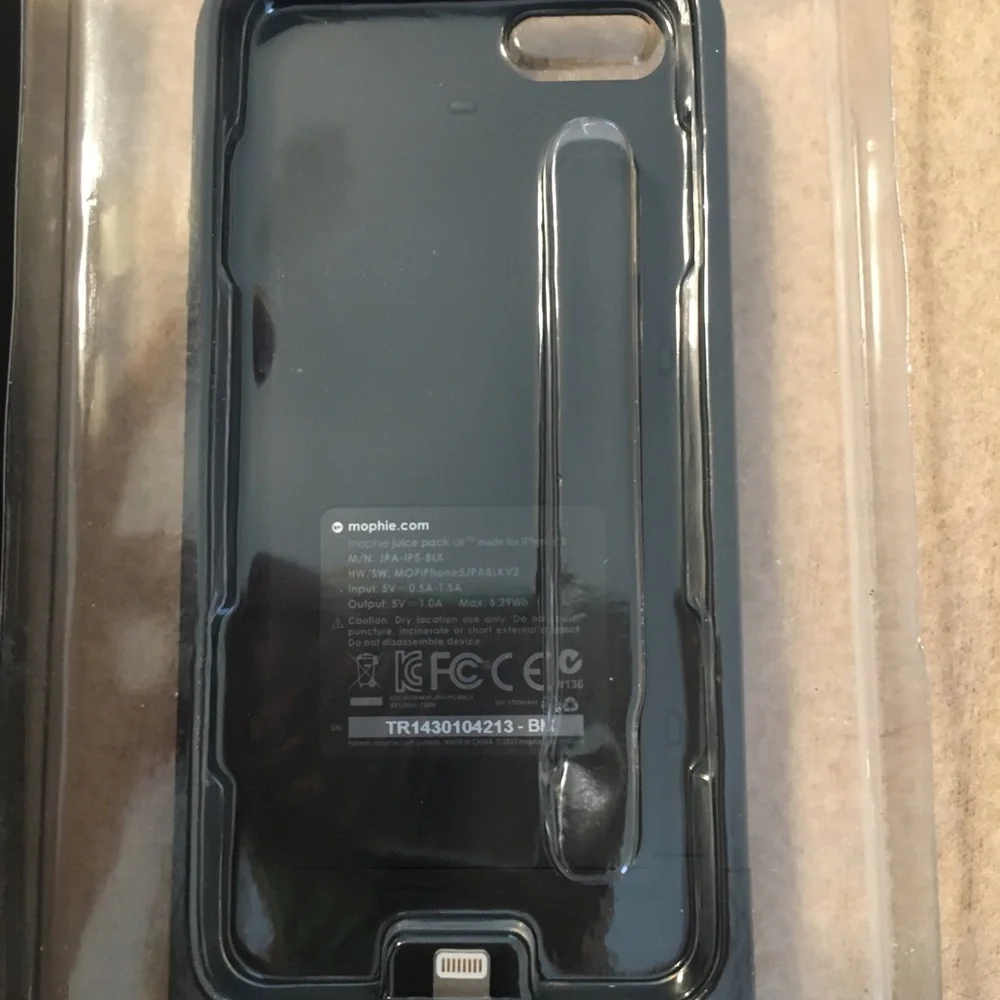 Mophie juice pack air battery charger iPhone 5s&5 . New never used.